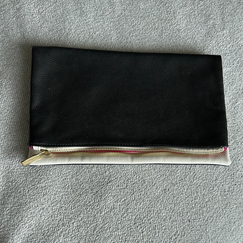 Elegant Cream Foldover Clutch